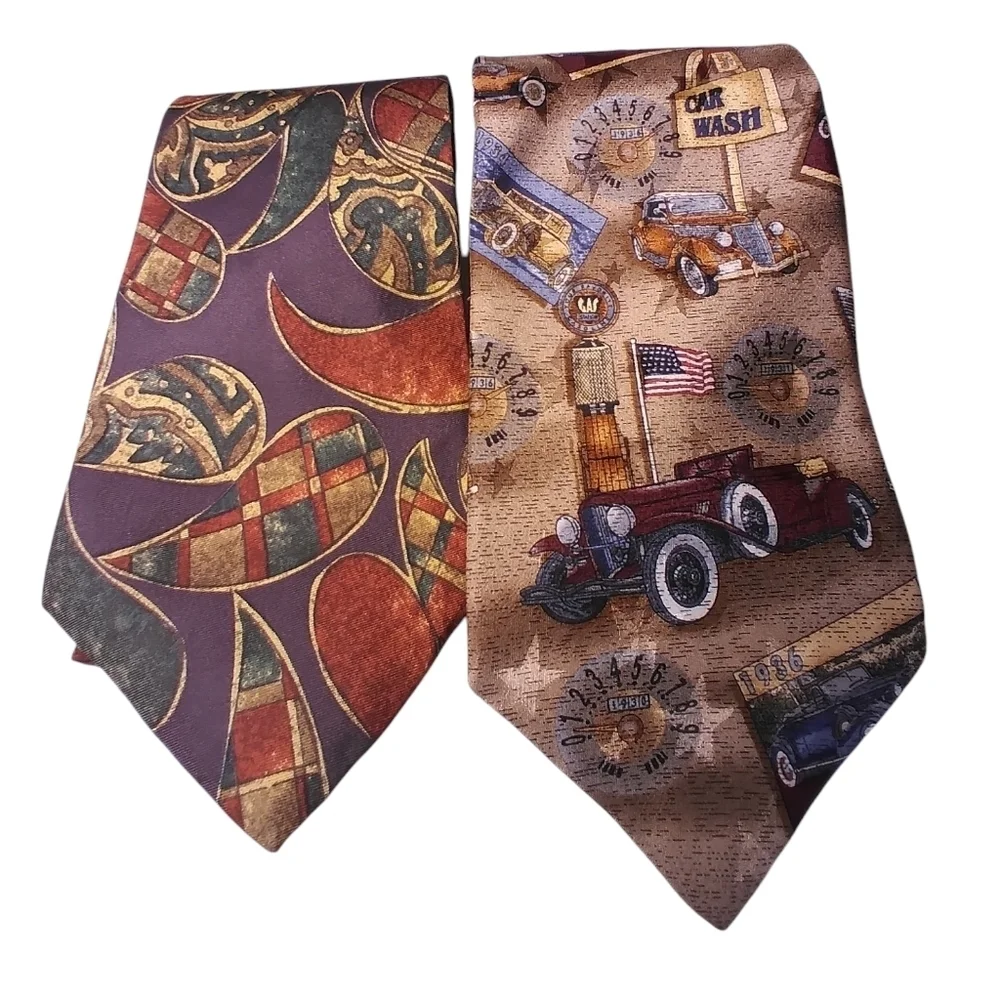 Lot of 2 men's silk ties
